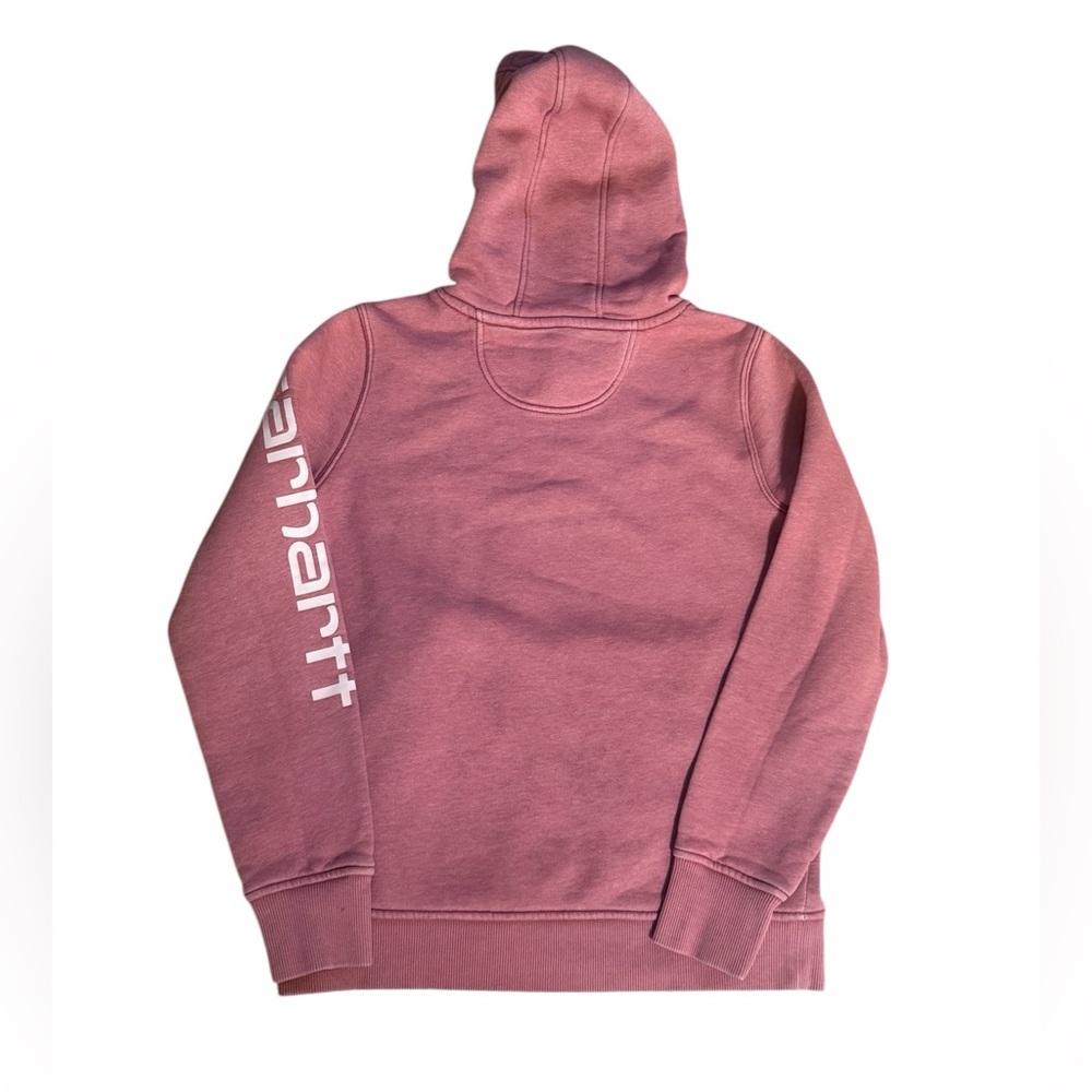 Carhartt Faded Rose Tint Midweight pullover Hoodie Sweatshirt Medium - Picture 6 of 9